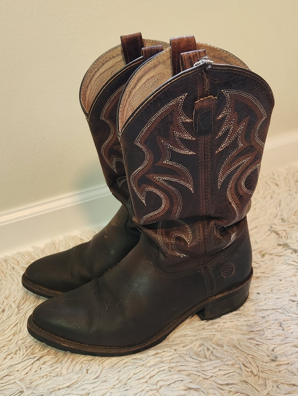 Double-H Boot Co Robert 3282 AG7 Work Western Cowboy Boot Men's 8.5 USA Leather